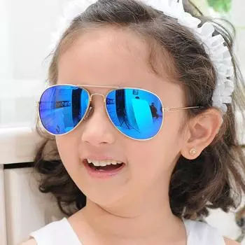 Vogue Children s Color Film Boy Солнцезащитные очки Темные очки Mercury Очки Pilot Fashion Girl Glasses cloth (random color)
