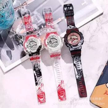 Vogue цифровые детские светодиодные часы унисекс популярные женские мужские спортивные большое количество