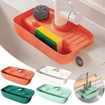 Vogue Countertop Protector Rag Высококачественная полка для слива, полка для хранения, кухонная ванная комната, брызгозащищенная, TPE, нескользящая, для раковины, сбора воды, коврик для крана мятный зеленый