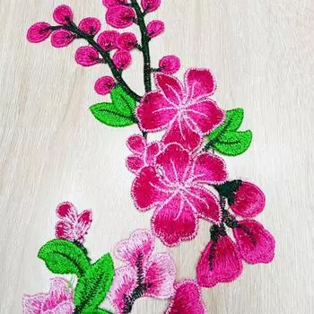 Vogue DIY Handmade Аксессуары для одежды Нашивки 1 шт Вышивка Цветок Шитье Аппликация синий