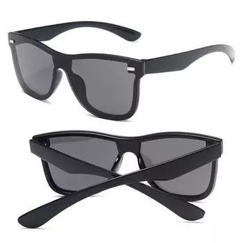 Vogue Fishing One-piece Lens Hiking Square Women Sun Glasses Sunglasses Driving New UV400 Polarized Fashion Rectangle Men чёрный