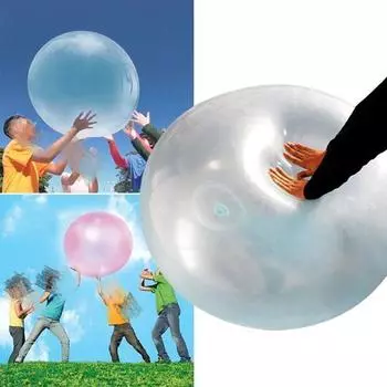 Vogue Fun Stretch Ball Новое поступление Игрушка для вечеринки Высокое качество Super Bubble Ball Прозрачный пузырьковый шар Bubble Красивый надувной мягкий мягкий шар 35CM оранжевый