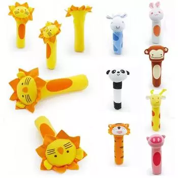 Vogue Kid игрушка в виде животных, детская многоцветная горячая распродажа, милый мультяшный шерстяной детский палочек, 1 шт., детский колокольчик высокого качества, Новое поступление, плюшевый Rabbit