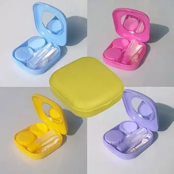 Vogue Mini Holder Футляр для контактных линз для мужчин и женщин Дорожный набор для переноски Портативное карманное зеркало горячий розовый