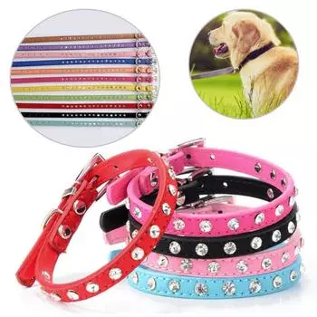 Vogue Pet Supplies для мелких домашних животных, товары для щенков, ожерелья, популярный ошейник для собак с кристаллами, высококачественные ошейники для кошек XXS фиолетовый