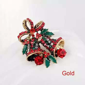 Vogue Подвеска Брошь Колокольчик Стразы Подарочная Булавка Узел Булавки Мода Антиквариат Женщины Кристалл Милый античная золотой