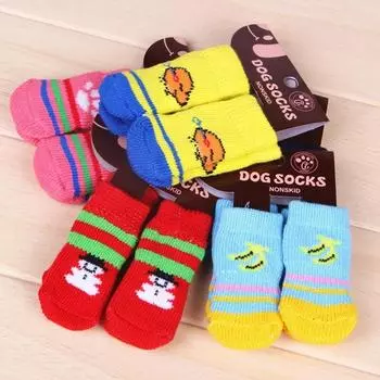 Vogue Популярные высококачественные 2 шт. Теплые носки для прогулок с изображением домашних животных, собак, щенков, кошек, вязаные хлопковые нескользящие S