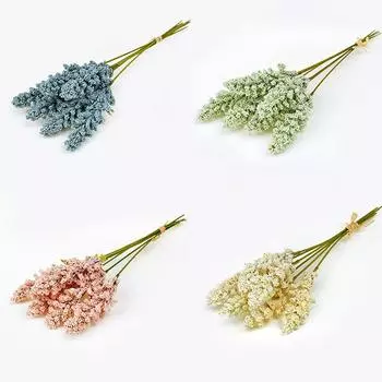 Vogue ручные вазы оптом лаванда PE завод искусственный букет цветов для украшения стены дома своими руками дешево 12 штук материал зелёный