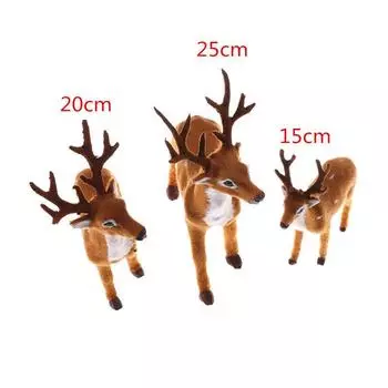 Vogue simulation new reindeer christmas year Reindeer plush xmas 1pc gift elk doll 15cm коричневый