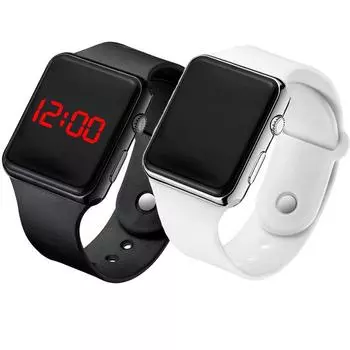 Vogue спортивные наручные часы роскошные электронные часы модные мужские женские парные часы простые часы для влюбленных светодиодные цифровые часы 14