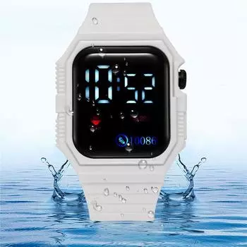 Vogue Светящиеся светодиодные цифровые часы Модные студенческие электронные часы Детские спортивные часы Новые мужские и женские детские часы