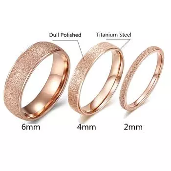 Vogue Tail Ring Ring Для Женщин Мужчин Ювелирные Изделия Серебряный Модный Розовое Золото Узкий Простой Матовый Титан Сталь Широкий Подарочный Обручальное Кольцо Классика 9# 2mm серебряный