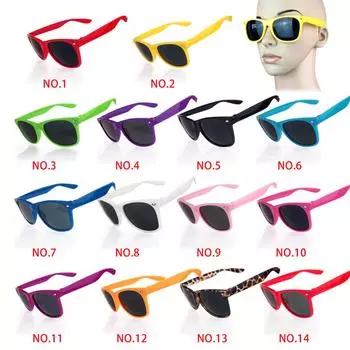 Vogue Unisex Black Lense Retro Sports Goggles Outdoor Square UV400 Sunglasses Fashion glasses cloth color random