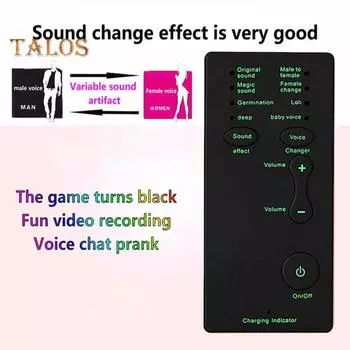 Voice Changer Микрофон 7 изменений звука Мобильный компьютер Планшет Драйверы не нужны Мужчина Женщина Девушка Ребенок Глубокий голос для звонков Онлайн-игры чёрный