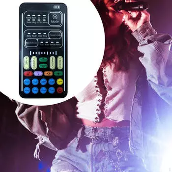 Voice Changer Устройство для смены голоса Прямая трансляция со световым преобразователем звука для телефона