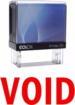 VOID Self Inking Rubber Stamp Custom Colop Office Stationary P20 Mini Impression Area: 14 mm x 38 mm красный