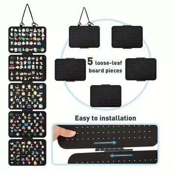 Войлочная доска для хранения украшений настенная простая в использовании подставка для хранения украшений Easy Jack Home Jewelry ожерелье серьги дисплей для хранения 106.5*30cm чёрный