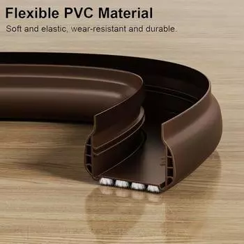 Войлочная дверная заглушка-уплотнитель для дома, пылезащитная, звукоизоляционная, 93*5 см, нижняя защита двери коричневый