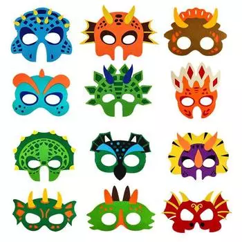 Войлочная маска в стиле динозавра, треугольная маска тираннозавра рекса с крыльями дракона, лонган, веселая рождественская вечеринка, детский день рождения, игрушка, украшение, реквизит для фотосъемки Pterosaur 1