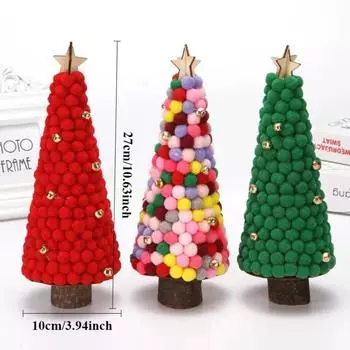 Войлочная рождественская елка, настольное украшение, детские игрушки, настольные аксессуары, детский подарок, украшение для дома, 2025, новогоднее рождественское украшение