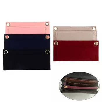 Войлочная сумка-кошелек с вкладышем для карточек, внутренний слой, модернизированная сумка через плечо, внутренний контейнер с цепочкой, органайзер красный