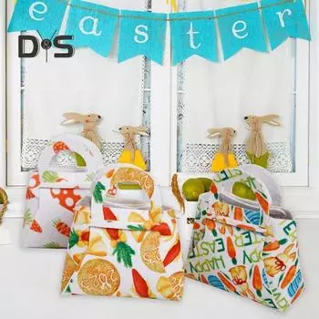 Войлочная сумка-тоут с прозрачным принтом, инновационная сумка-конверт для десерта в виде пасхального кролика своими руками белый