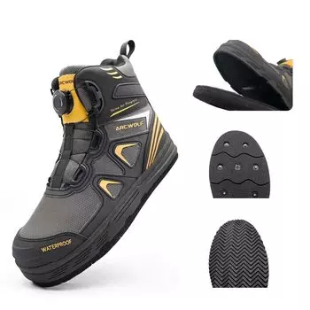 Войлочные шипы Водонепроницаемые скальные ботинки Забродная обувь Войлочные сменные забродные ботинки Войлочные туфли для рыбалки в горах и ручьях Рыболовная обувь Войлочные шипы Скальная обувь