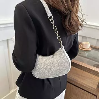 Войлочные сумки через плечо для женщин, женская подмышечная сумка, дизайн, текстура, сумки через подмышки, кошельки, сумка-седло