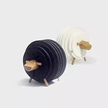 Войлочный коврик в форме овцы, нескользящие подставки под напитки, изолированные круглые японские стильные креативные украшения для дома/офиса, подарок 14PCS красный