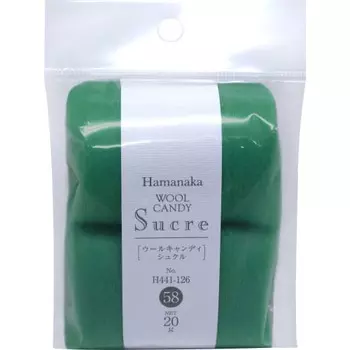 Войлок Hamanaka Wool Candy Shukuru Col.40 Зеленый 20 г H441-126-40