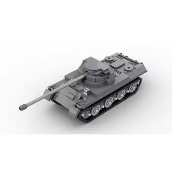 Война Военный Sfl. IVc Tank Strv 103 Tank Building Blocks Gifts Sets DIy Assembled Model Compatible with LEGOs Toy for Boys