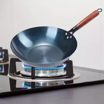 Вок с ручкой для обжаривания и жарки блюд 32cm without ear