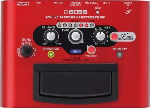 Вокальный гармонист BOSS VE-2 красный