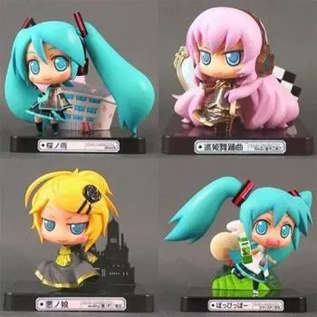 ВОКАЛОИД Hatsune Miku Vinettiam Cute Hatsune Miku Blossom Hatsune Miku Megurine Luka Dance Kagamine Rin of All 4 type set (Вишневый дождь) / (Поппипо) /