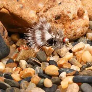 Вольфрамовая бусина Jig Bugger Wet Nymph коричневый/белый