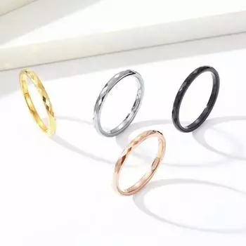 Модное простое женское кольцо, не выцветающее, вольфрамовое, парное, ювелирное, черное, повседневное, складное, кольцо на палец для девушки 5#