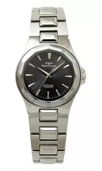 Вольфрамовые часы T9B86CB Серебристые [Technos] Мужские чёрный