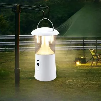 Вольфрамовый светильник для кемпинга, уличный светильник для палатки, портативный многофункциональный светодиодный ретро-светильник для кемпинга чёрный