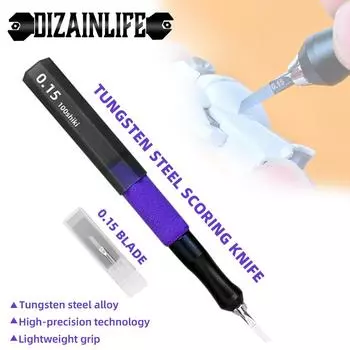 Вольфрамовый толкающий нож, ручка, модель, гравировальный инструмент, сверла 0,15 мм для моделей, инструменты для моделирования, аксессуары для хобби и моделирования