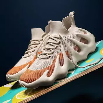 Volcano shoes 2025 new four seasons trend sports shoes casual shoes lazy one-pedal socks shoes wear-resistant coconut shoes 39