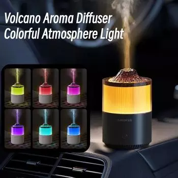 Ультразвуковой увлажнитель воздуха Volcano USB, ароматерапевтический диффузор, туманообразователь, домашний электрический диффузор для ароматизации эфирных масел USB Cable белый