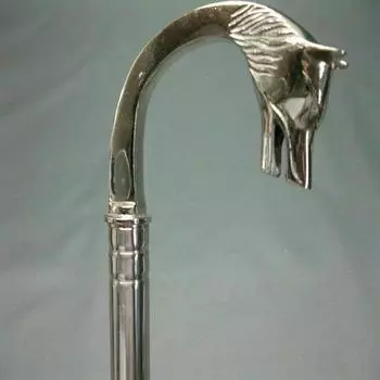 Волчья стальная серебряная походная палка для мужчин и женщин трость трость стимпанк жезлы-Рождественский подарок