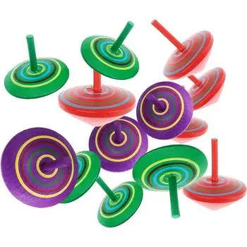 Волчки, упаковка из 30 деревянных волчков, игрушечная волчка в подарок на детский день рождения или вечеринку, наполнитель для сумок для детей(красочный) 4*4*4.5cm,30Pcs