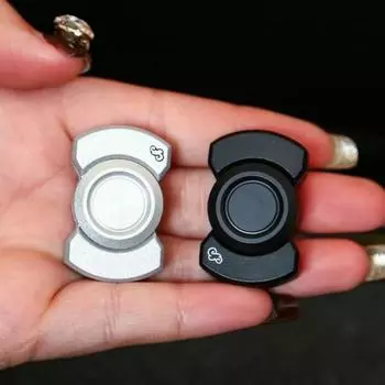 Волчок для взрослых Fidget Spinner с кнопкой нажатия Ручной спиннер Магнитный слайдер Детский подарок чёрный