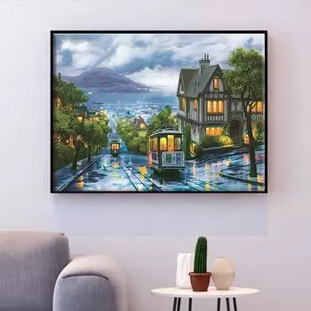 Волк Алмазная Картина Животные Картины Пейзаж Вышивка Крестом 20X30CM