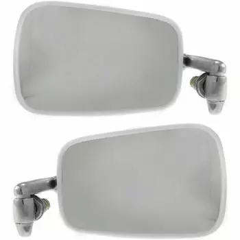 Volkswagen Beetle 1968-1977 Driver and Passenger Side Door Mirror Pair Unbreakable Manual Unheated Chrome 113857513D 113857514D VW1320101 VW1321101 Driver and Passenger Side