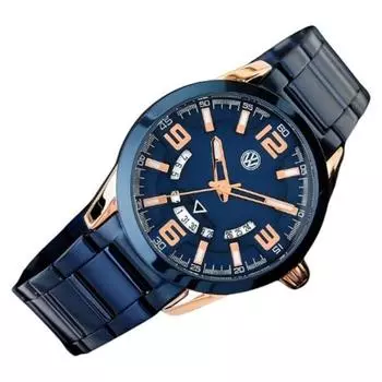 [Volkswagen] Мужские многофункциональные металлические наручные часы VW-1472M, корейские популярные часы