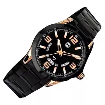 [Volkswagen] Мужские многофункциональные металлические наручные часы VW-1472M, корейские популярные часы