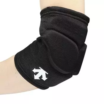 Volleyball Elbow Elbow One Easy to Split Left F [DESCENTE] Pad, Supporter, Side, Patented, Move, Pad, Men s, Women s, Unisex, Elbow/BLK (DVB-8610LB)