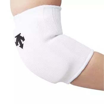 Volleyball Junior Elbow Elbow Set of Sense of Standard F [DESCENTE] Pad, Supporter, 2, Kids, Children, Thick, Security, WHT(DVB-8713JC)